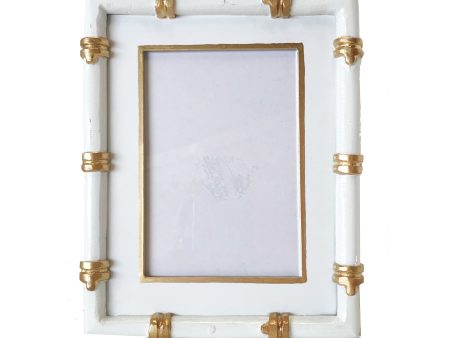 Bamboo Frame in White For Cheap