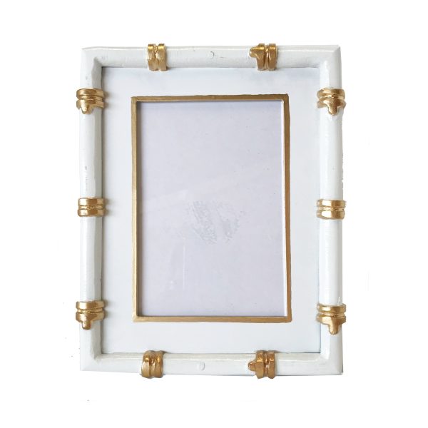 Bamboo Frame in White For Cheap