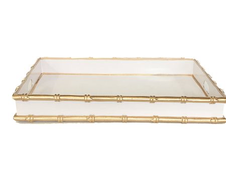 Bamboo in White Serving Tray For Cheap