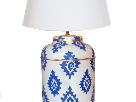 Navy Block Print Lamp Online Sale