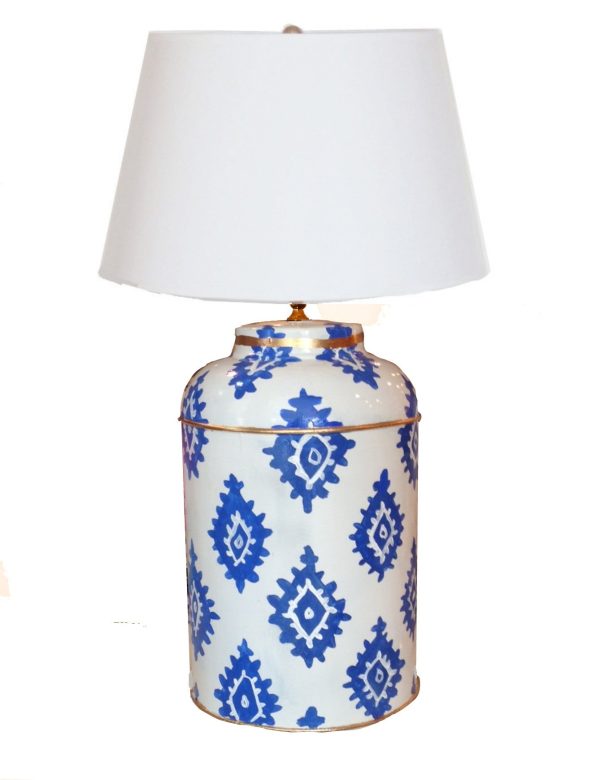 Navy Block Print Lamp Online Sale