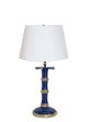 Bamboo Candle Stick Lamp by Dana Gibson in Navy Online Hot Sale