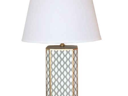 Grey Parsi Lamp with Shade on Sale