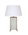 Grey Parsi Lamp with Shade on Sale