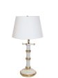 Bamboo Candle Stick Lamp by Dana Gibson in White on Sale