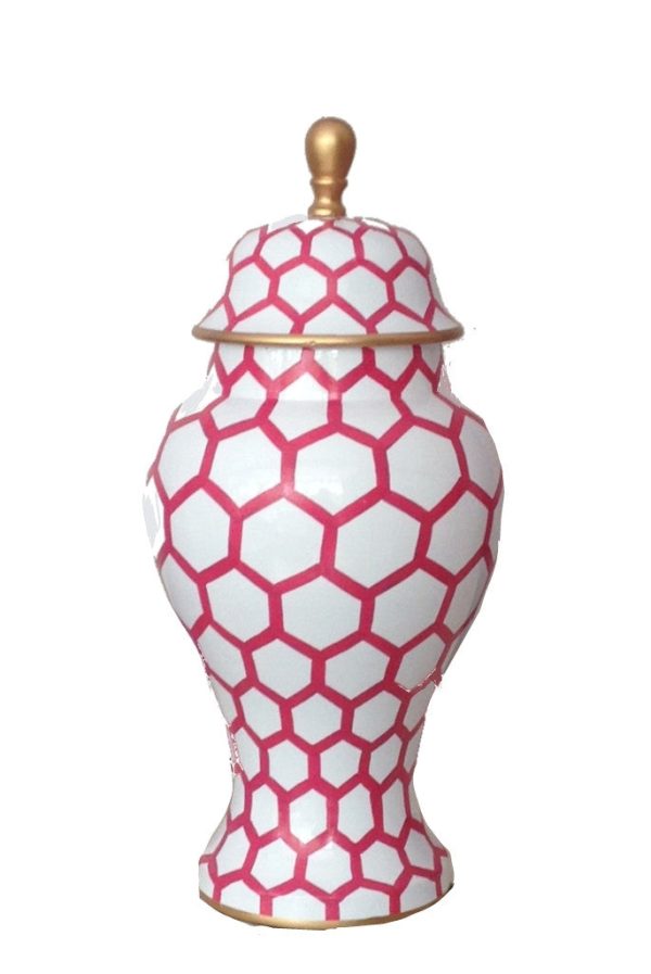 Ginger Jar, Small in Pink Mesh Cheap