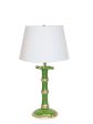 Dana Gibson Bamboo Candle Stick Lamp in Green For Cheap