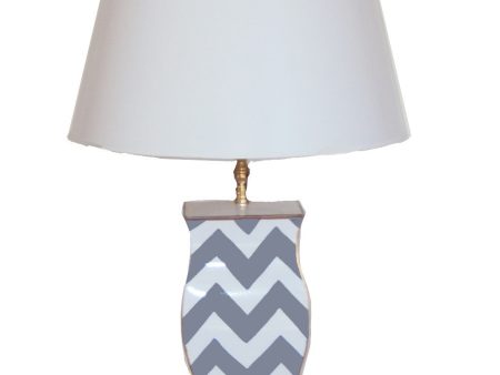 Grey Bargello Lamp For Cheap