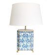 Jumbo Beaufont Lamp in Blue with White Shade Online Sale