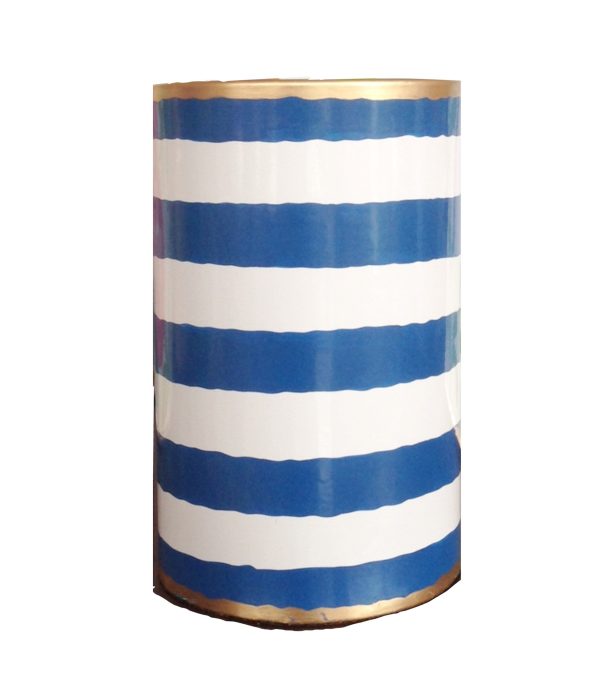 Navy Stripe Pen Cup For Cheap