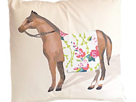 Show Horse in Chintz 22  Pillow Discount