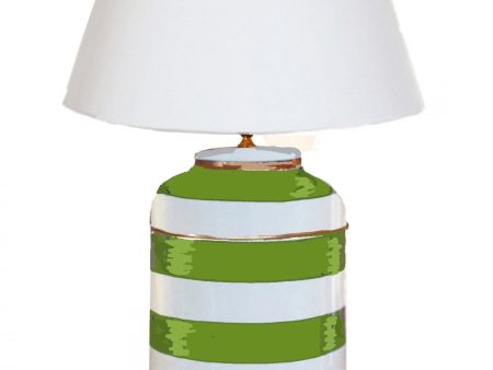 Green Stripe Tea Caddy Lamp Online