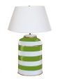 Green Stripe Tea Caddy Lamp Online