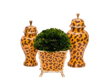 Golden Leopard Cachepot, Large Cheap