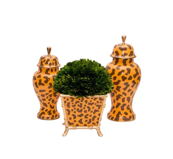 Golden Leopard Cachepot, Large Cheap