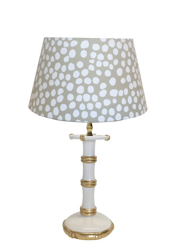 Bamboo Candle Stick Lamp by Dana Gibson in White on Sale