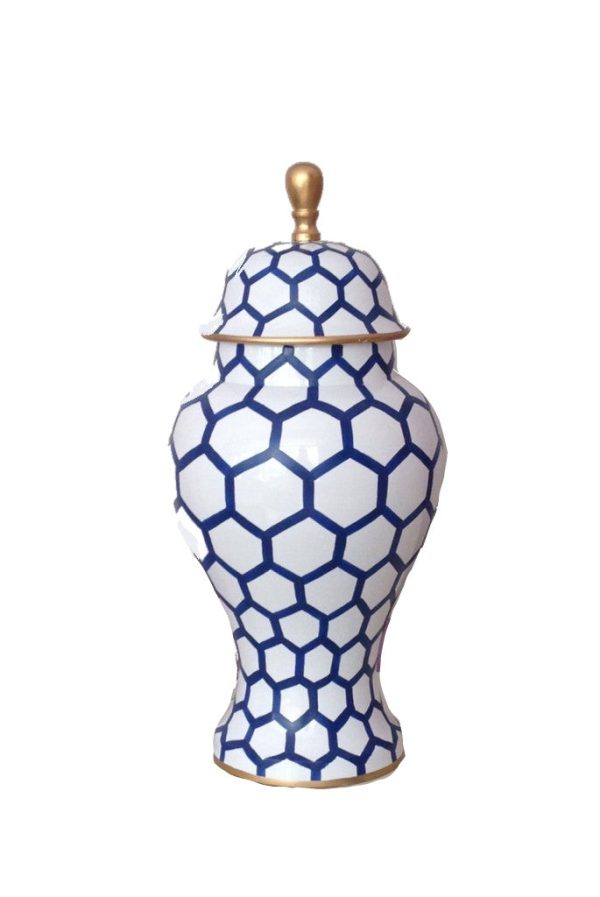 Ginger Jar, Small in Blue Mesh Discount