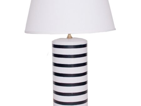 Black Stripe Stacked Lamp Online