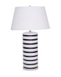 Black Stripe Stacked Lamp Online