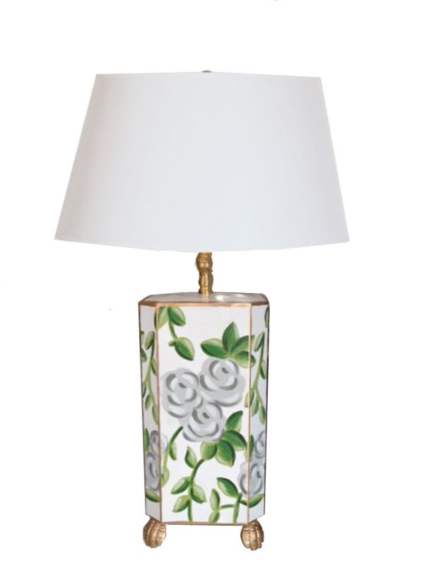 White Chintz Lamp, Small Sale