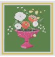 Dana Gibson Cora in Pink Urn Pillow on Green Sale