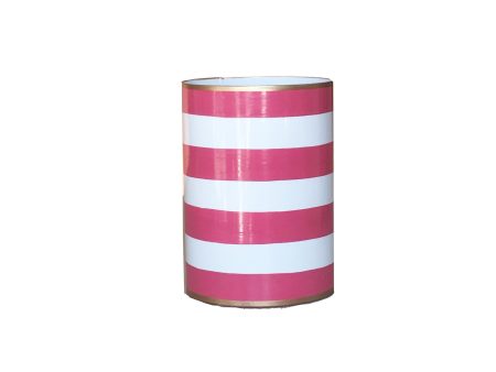 Pink Stripe Pen Cup Online now