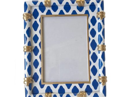 Bamboo Frame in Parsi Navy For Sale