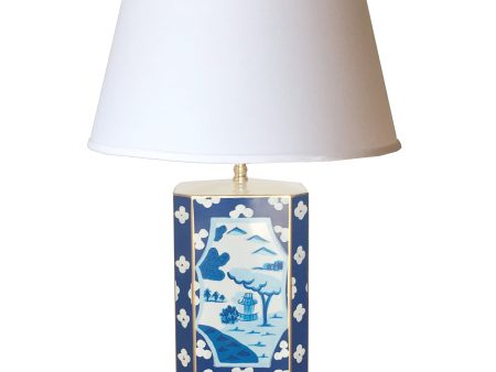 Canton in Blue Lamp with Shade Discount