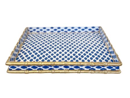 Parsi Navy bamboo Cocktail Tray Fashion