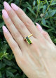 Trisko Tourmaline Ring 14k Yellow Gold Sculpture Modernist Size 6.5 RG4377 Supply