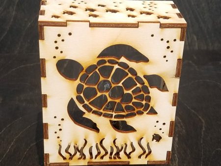 Intricate Wooden Night Light_Sea Turtle Fashion