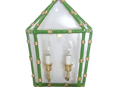 Bamboo in Green Sconce Cheap