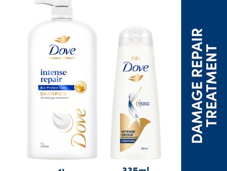 Dove Intense Repair Shampoo 1L & Conditioner 335ml (Combo Pack) Online Hot Sale