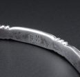 James Avery Thatch Cuff Bangle Bracelet Sterling Silver Retired 7  Medium BS2848 on Sale