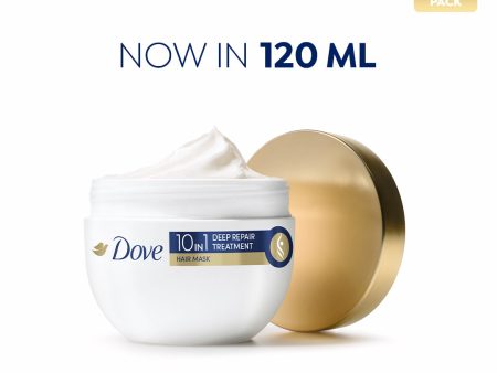 Dove 10 in 1 Deep Repair Treatment Hair Mask 120 ml, for damaged hair on Sale