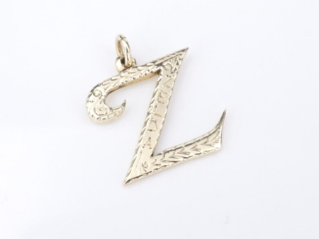 James Avery Large Script Initial Z Charm 14k Yellow Gold Retired 13 16  CHS1977 For Cheap