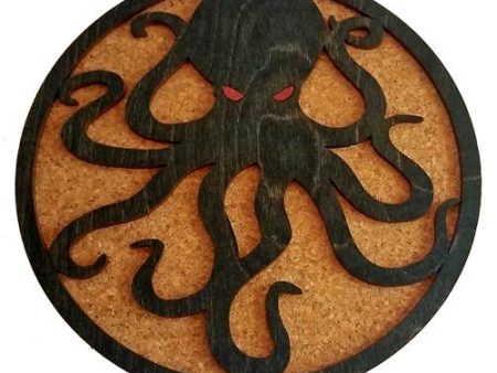 Wood & Cork Trivets - Octopus Hot on Sale