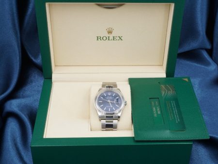 Rolex Datejust Oyster SS 36mm 7.25  126200 2020 Box Papers New in Box W998 For Cheap