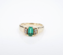 James Avery Barcelona Vasar Lab Created Emerald Diamond Ring 14k Sz 4.5 RG4344 Sale