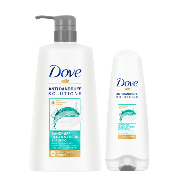 Dove Dandruff Clean & Fresh Shampoo 650ml & Conditioner 175ml (Combo Pack) Cheap