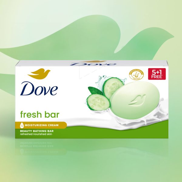 Dove Fresh Beauty Bathing Bar - For Refreshed and Nourished Skin | 6x75g on Sale