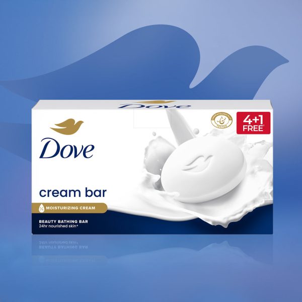 Dove Cream Beauty Bathing Bar - With Nutrient Serum for 24 hr Nourished Skin | 5x125g For Cheap