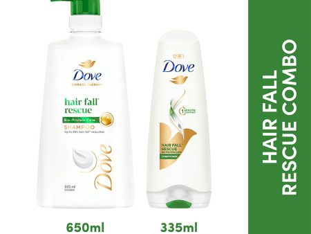 Dove Hair fall Rescue Shampoo 650ml & Conditioner 335ml (Combo Pack) Online now