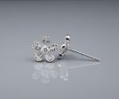 14k White Gold Diamond Flower Cluster Stud Earrings 0.8ctw Natural 10mm EG2466 Online