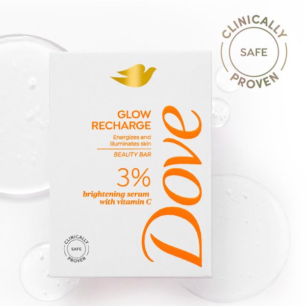 Dove Glow Recharge Exfoliating Beauty Bar with 3% Brightening serum + Vitamin C, 125 g Sale