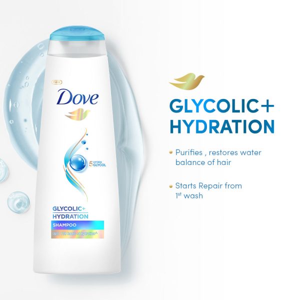 Dove Glycolic Hydration Shampoo - 340ml Online now