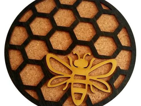 Wood & Cork Trivets - Black Honey Comb Online Sale