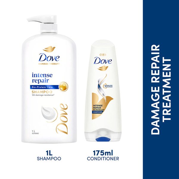 Dove Intense Repair Shampoo 1L & Conditioner 175ml (Combo Pack) Online