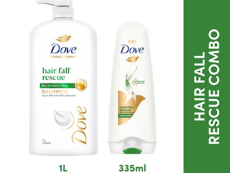 Dove Hair Fall Rescue Shampoo 1L & Conditioner 335ml (Combo Pack) For Discount