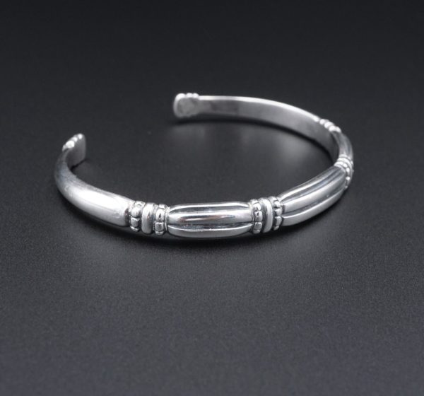 James Avery Thatch Cuff Bangle Bracelet Sterling Silver Retired 7  Medium BS2848 on Sale